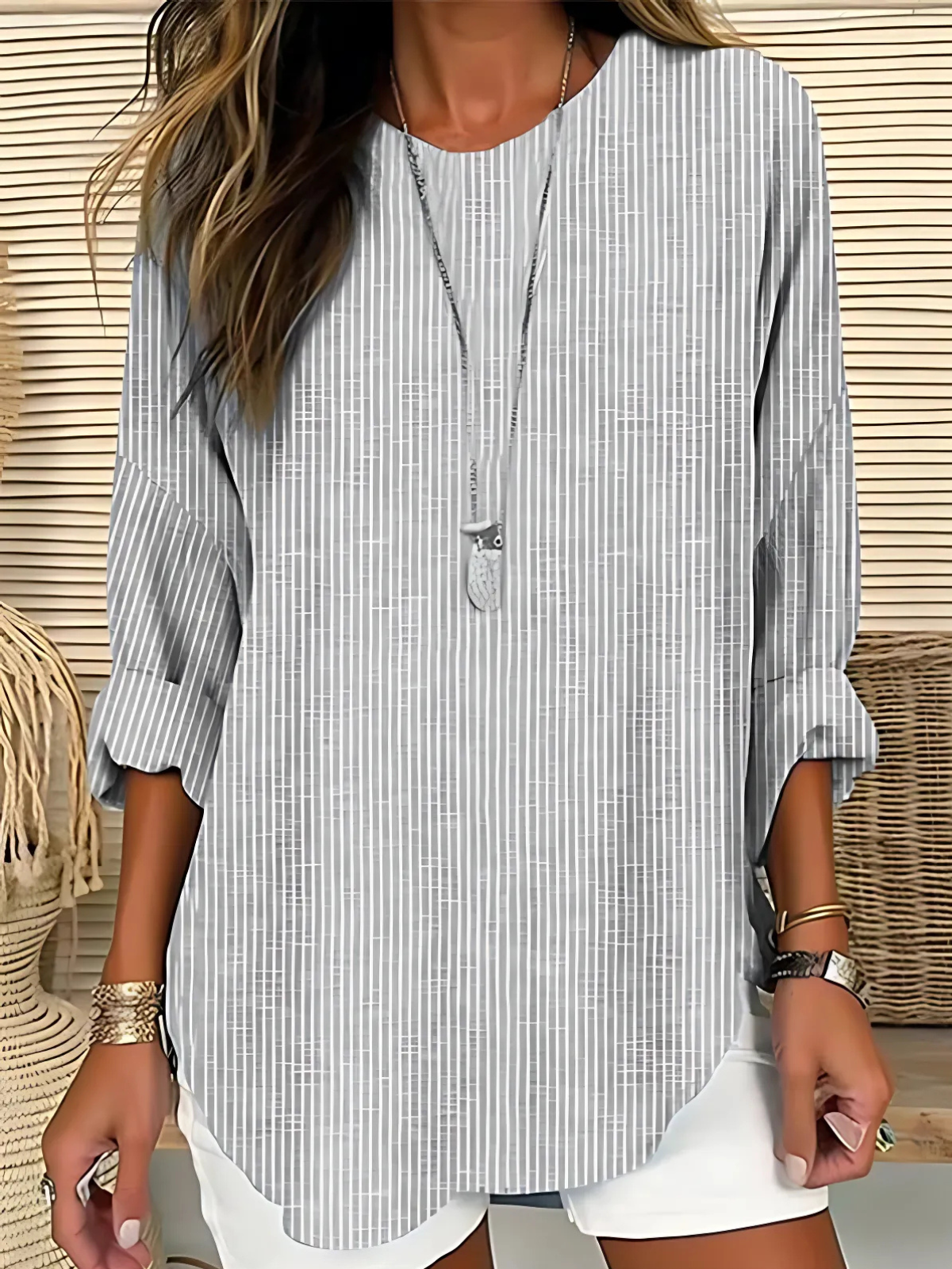 Rhea | Trendy Striped Blouse