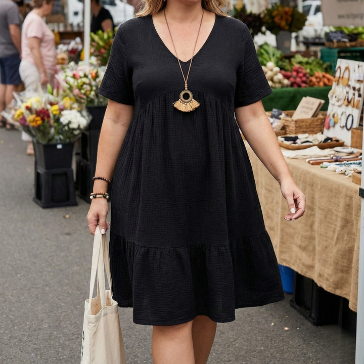 Mary -  Chic Dress Designed to Conceal the Tummy