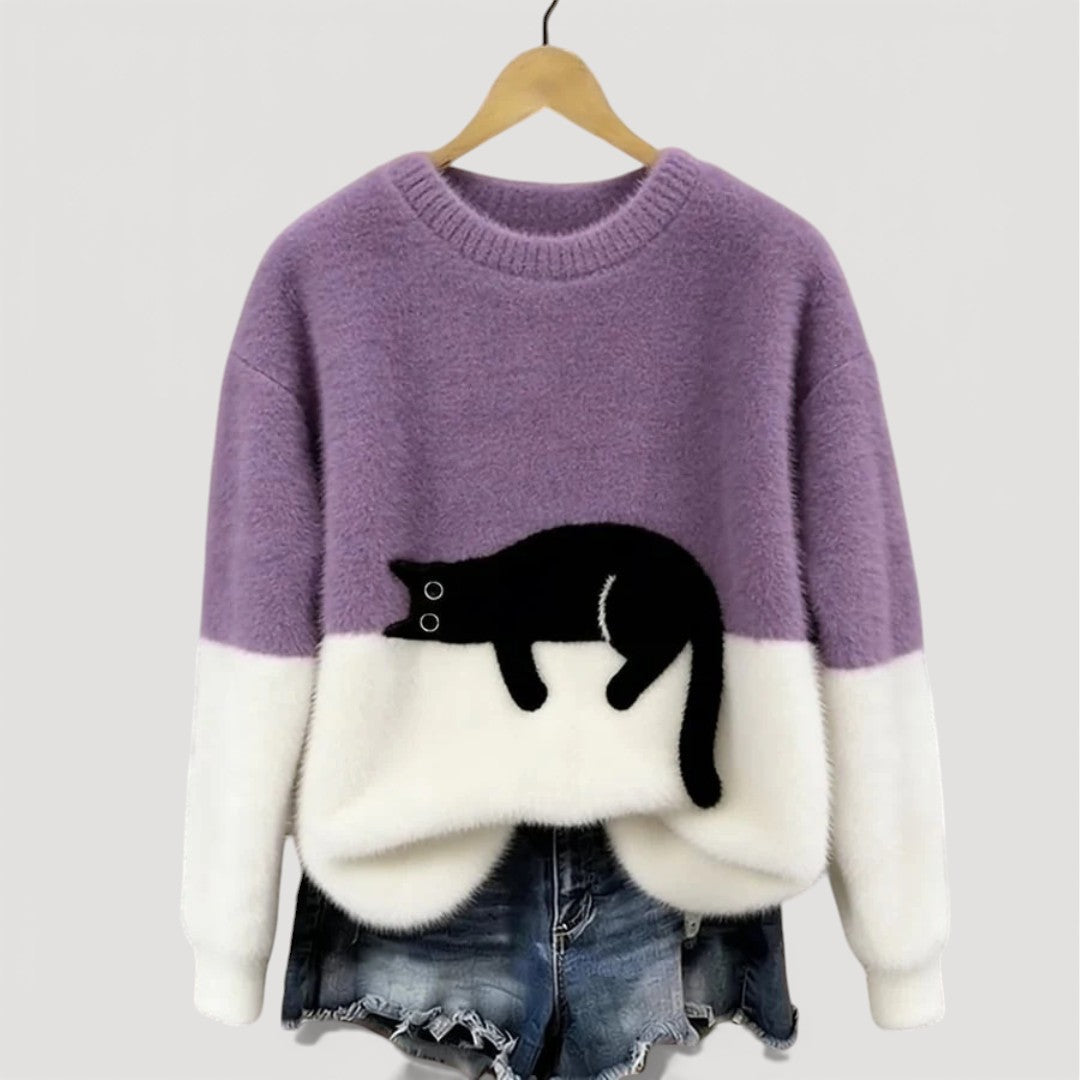 Ginna – Cat Motif Knit Jumper