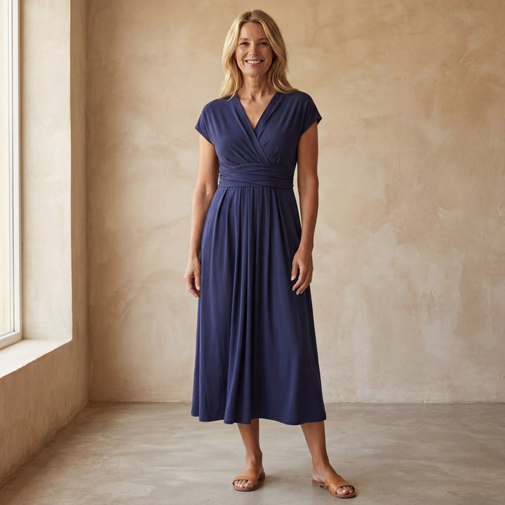 ILIANA - STYLISH V-NECK DRESS