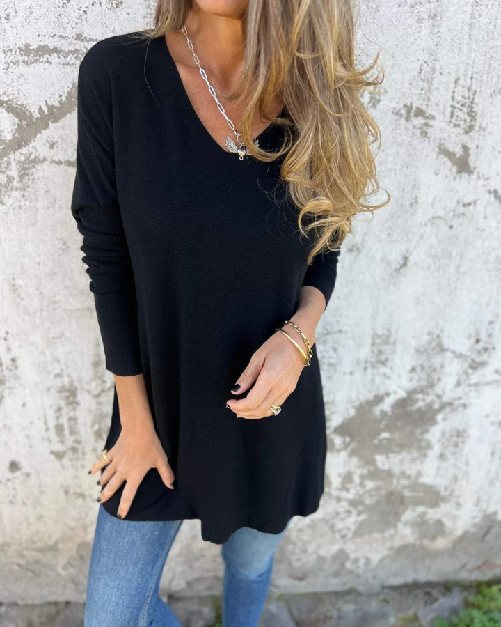 Anya | Soft Drape V-Neck Top