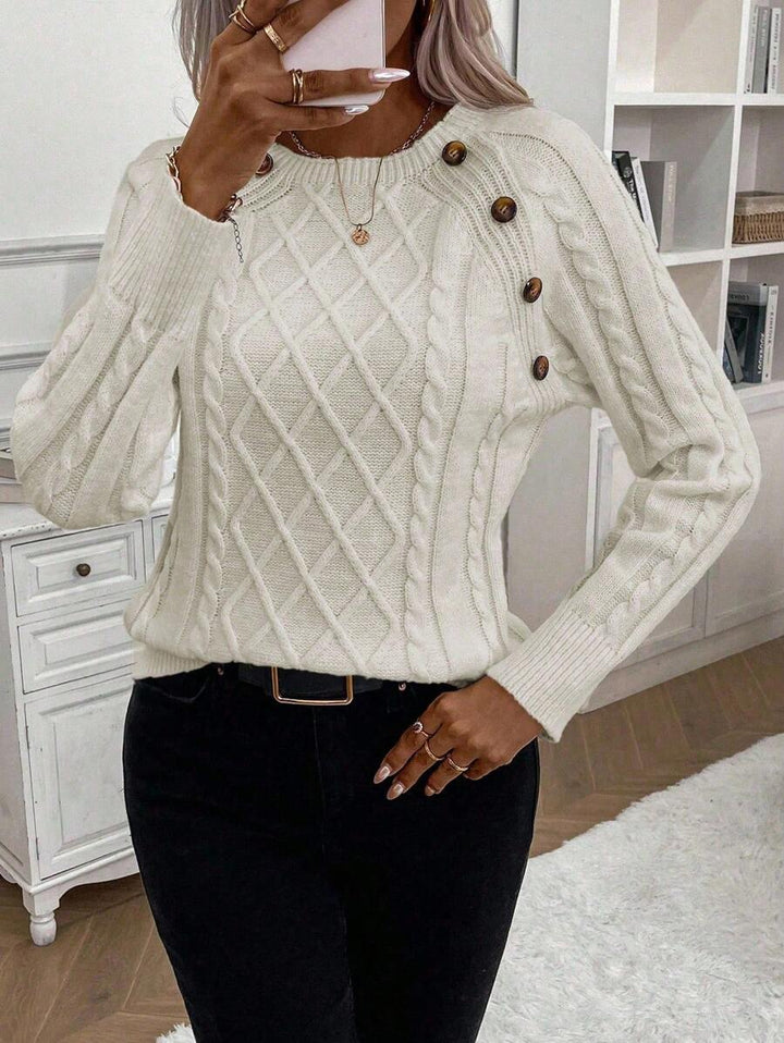Betsy™ | Button-Detail Cable Jumper