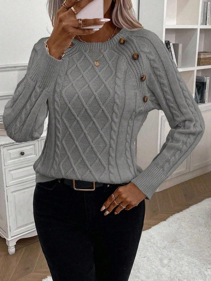 Betsy™ | Button-Detail Cable Jumper
