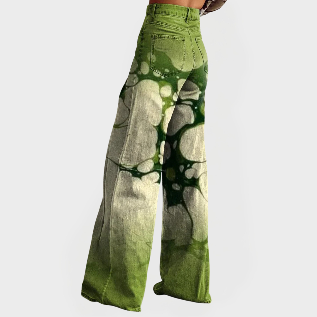 Eula | Comfortable Artistic Jeans with Wide Legs