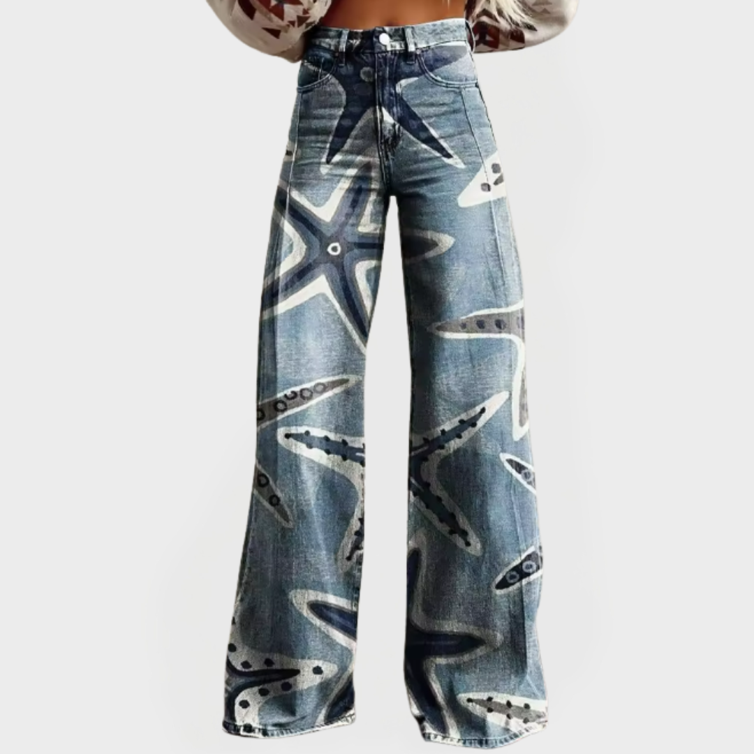 Karylle | Artistic Starfish Design Jeans