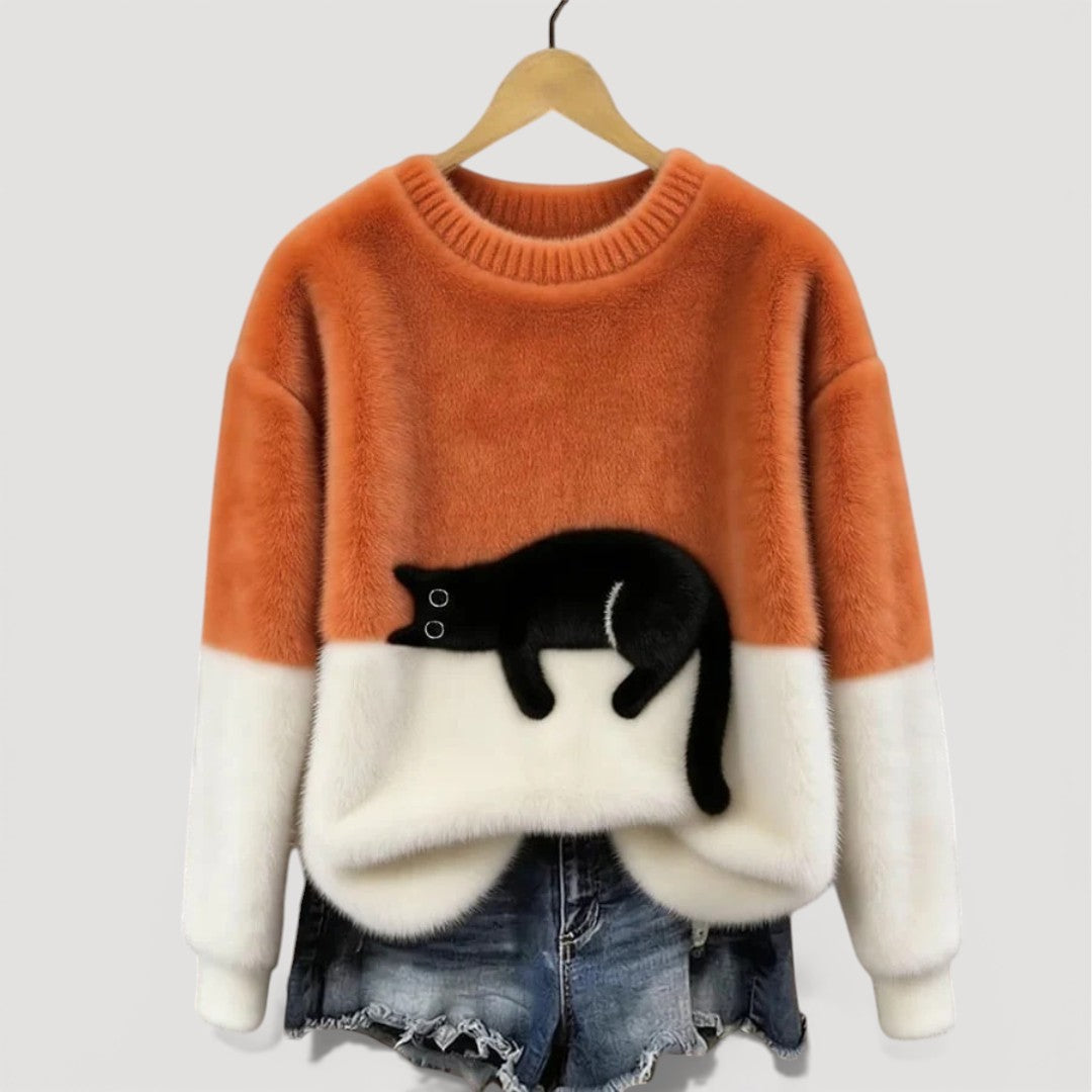 Ginna – Cat Motif Knit Jumper