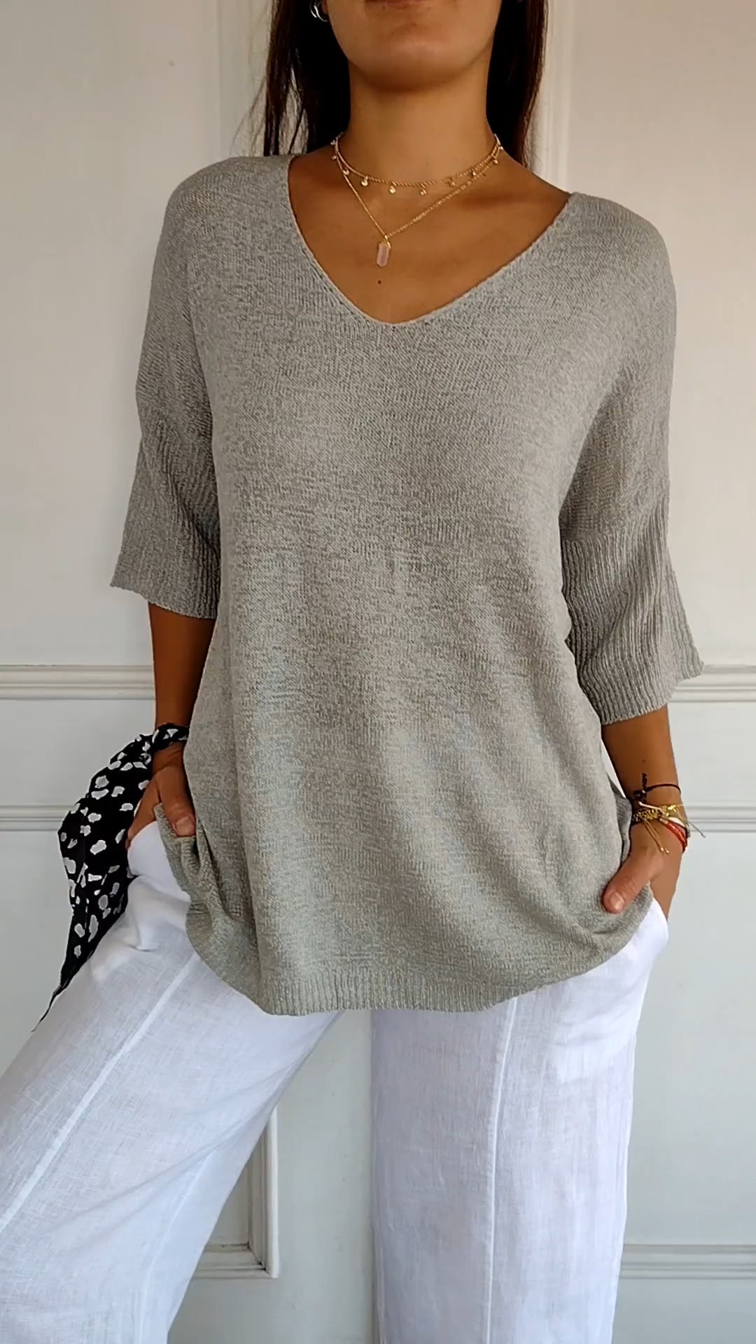 Anwen | Soft Drape V-Neck Knit