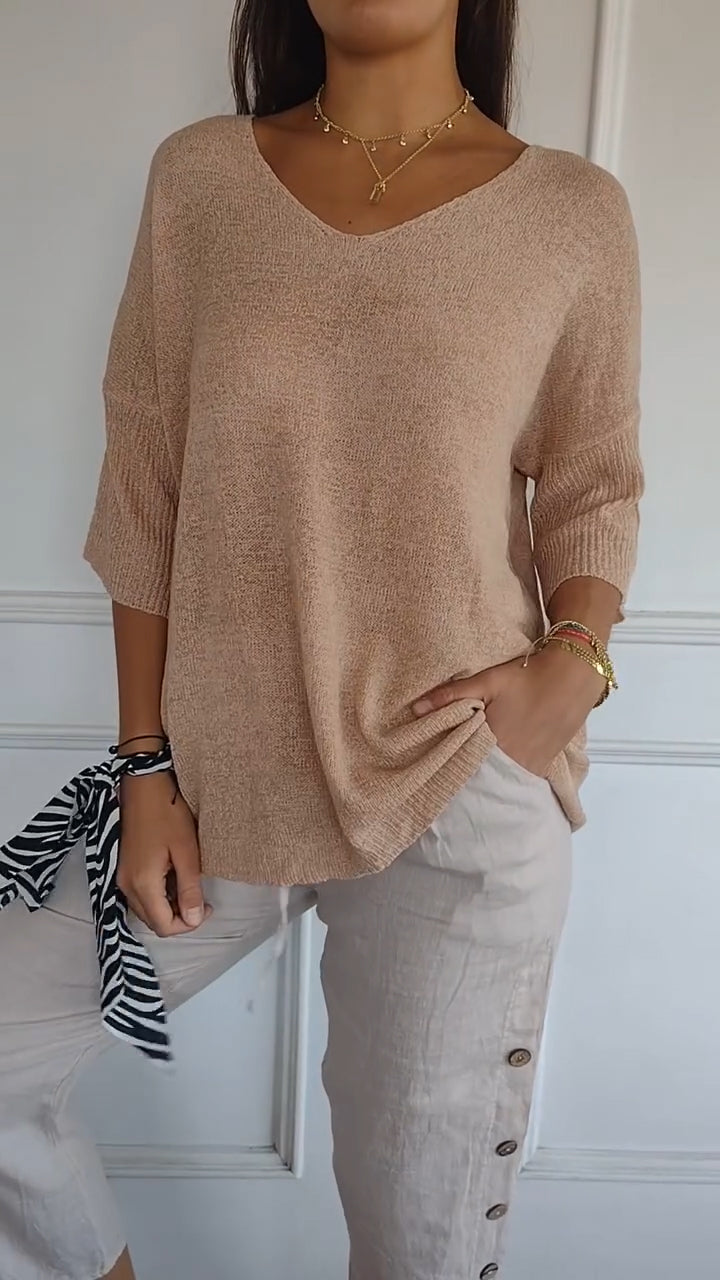 Anwen | Soft Drape V-Neck Knit