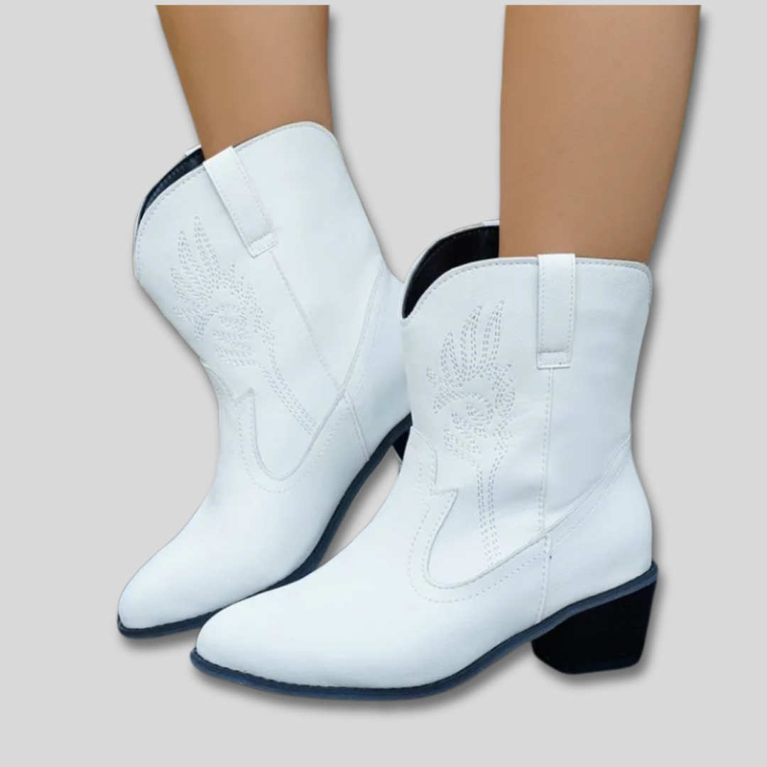 Zephyra | Embroidered Classic Cowboy Boots