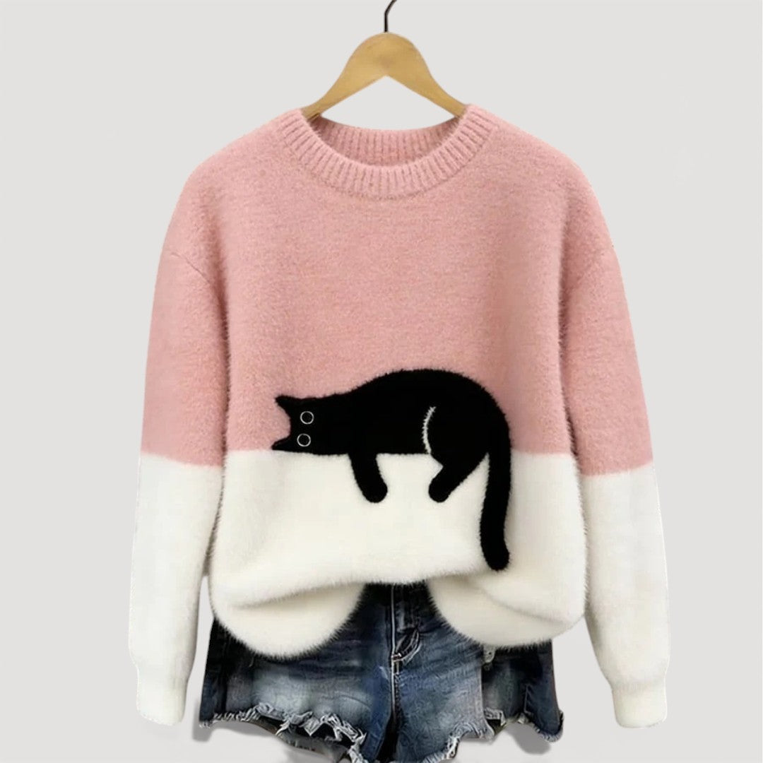 Ginna – Cat Motif Knit Jumper