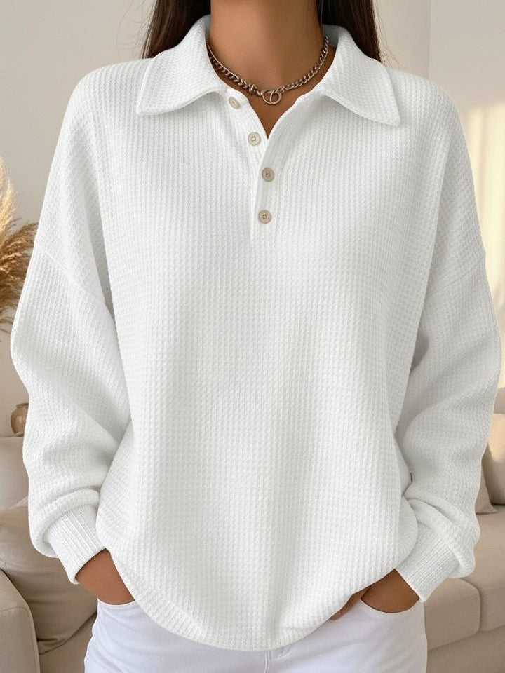 Anna | Soft Knit Polo Sweater