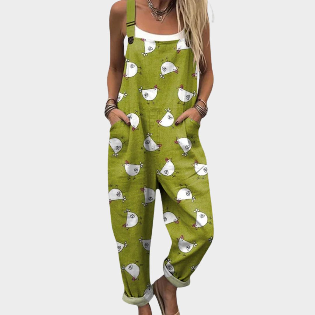 Hannah | Comfortable Printed Overall