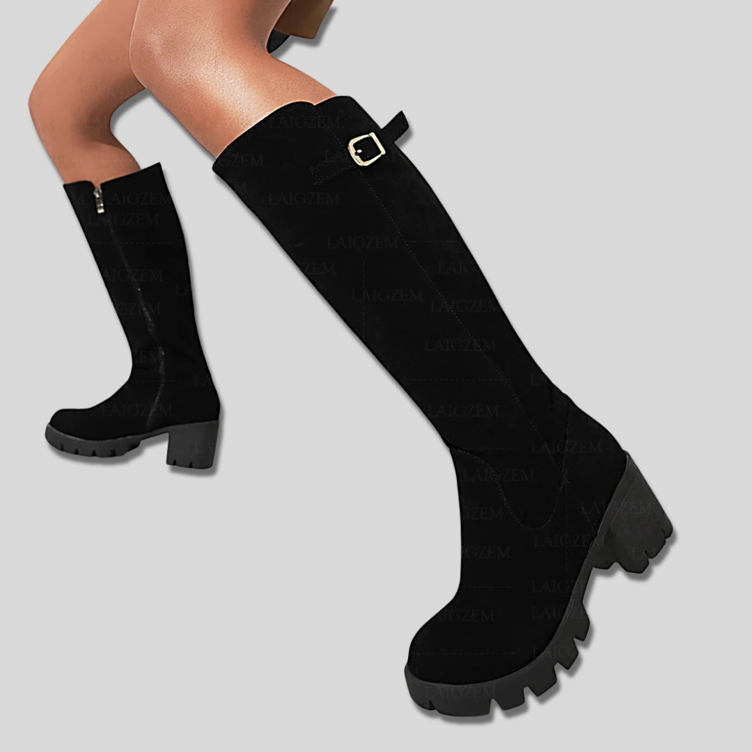 Calista | Suede Knee High Boots