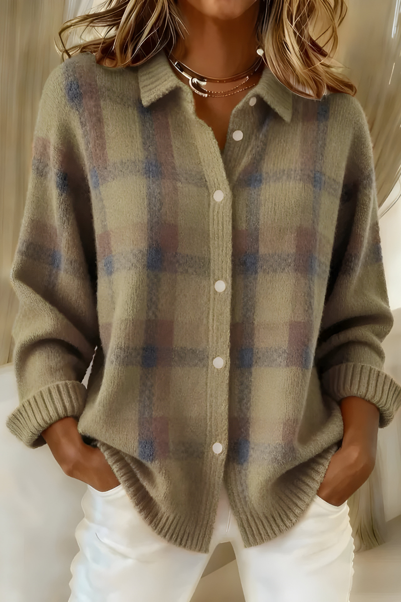 Aiza - Soft Check Cardigan