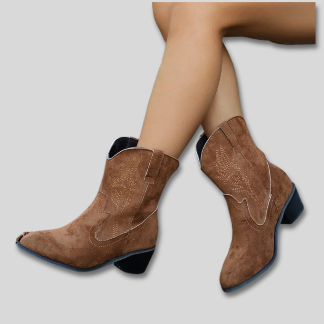 Zephyra | Embroidered Classic Cowboy Boots