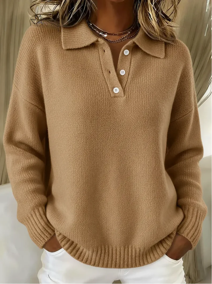 Olivia | Knit Polo Sweater
