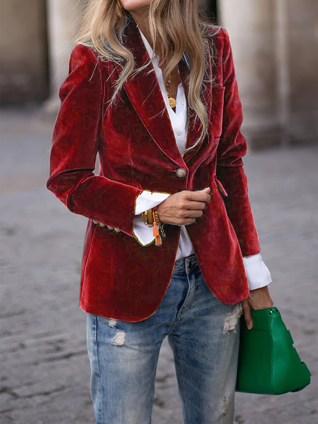 Elena | Velvet Blazer