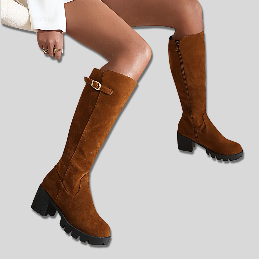 Calista | Suede Knee High Boots