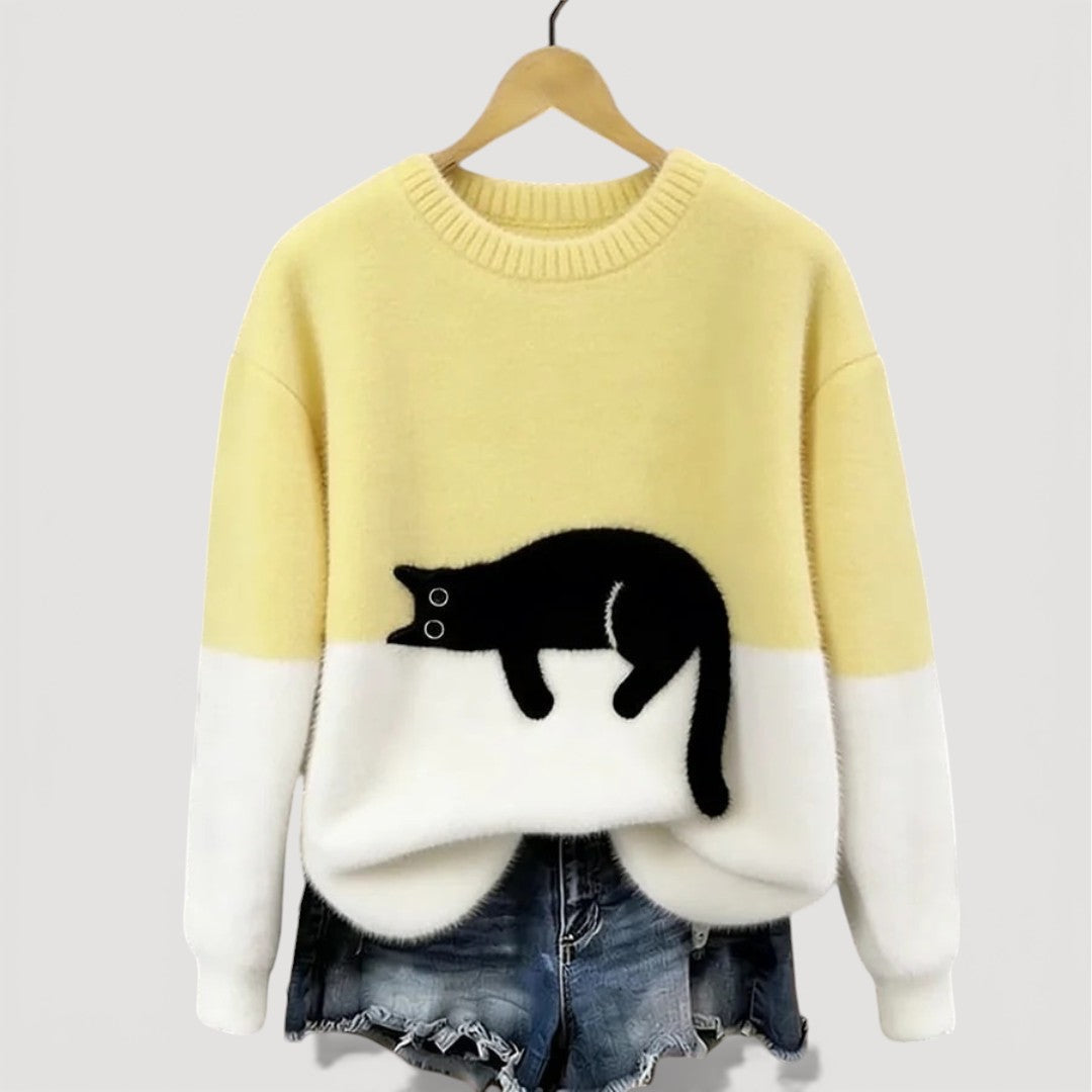 Ginna – Cat Motif Knit Jumper