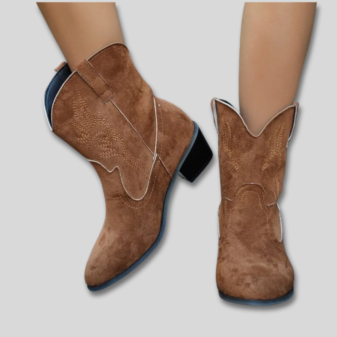 Zephyra | Embroidered Classic Cowboy Boots