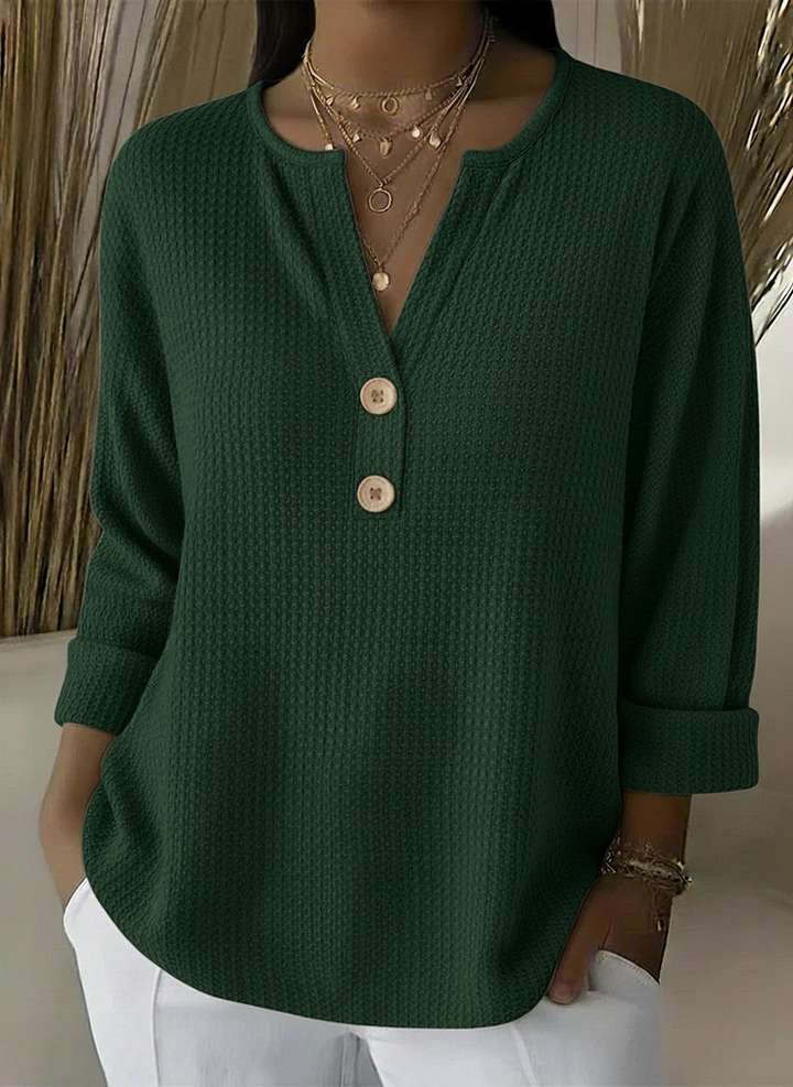 Stella | Textured Button Sweater