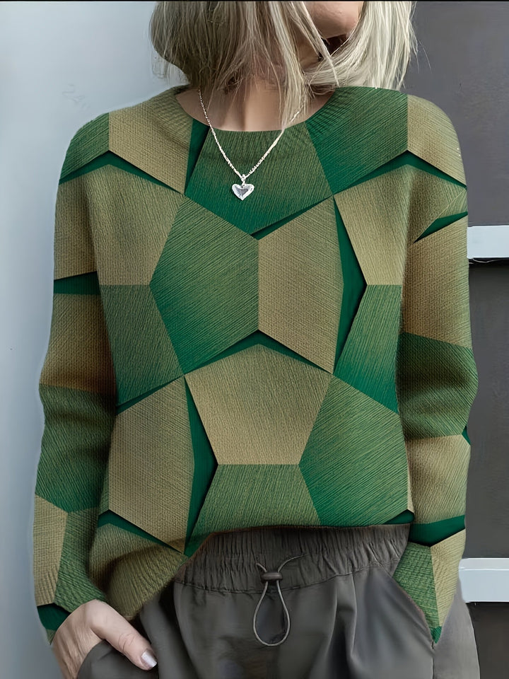 Lucia | Geometric Coloblock Knit Sweater