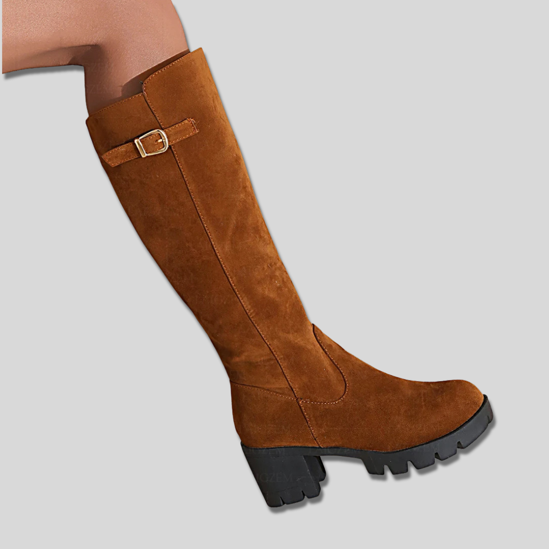 Calista | Suede Knee High Boots