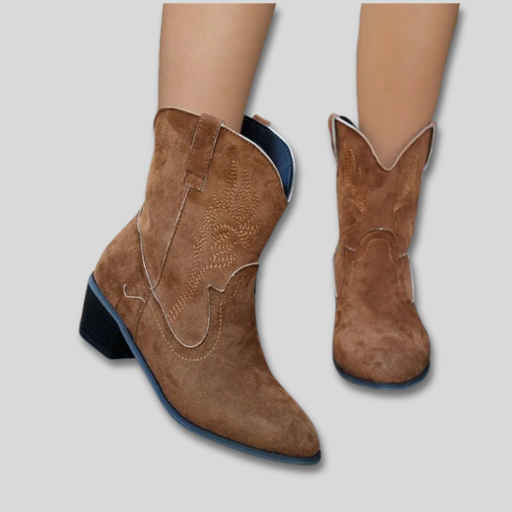 Zephyra | Embroidered Classic Cowboy Boots