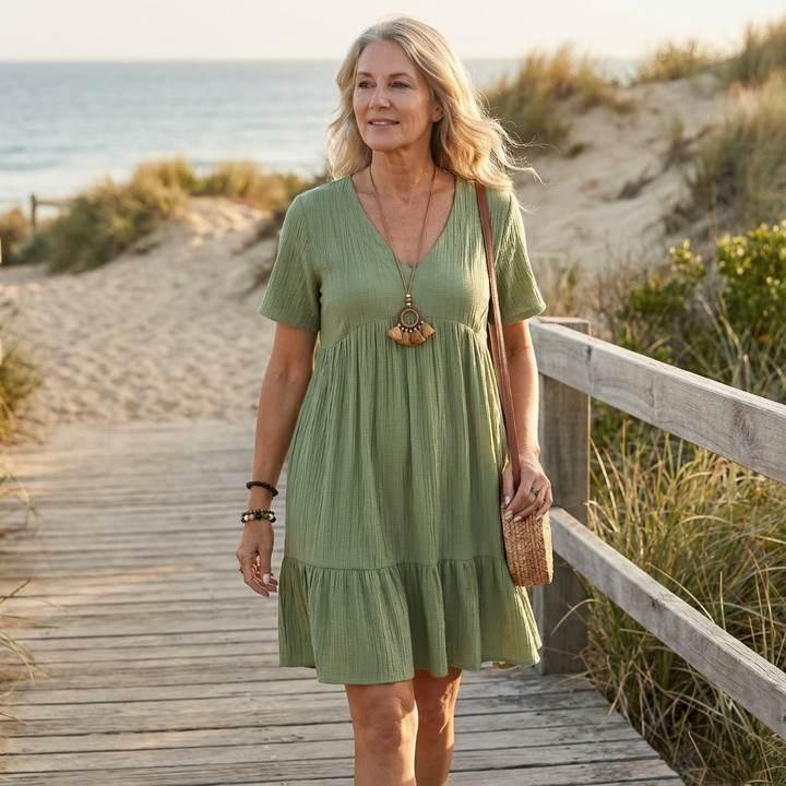 Mary -  Chic Dress Designed to Conceal the Tummy