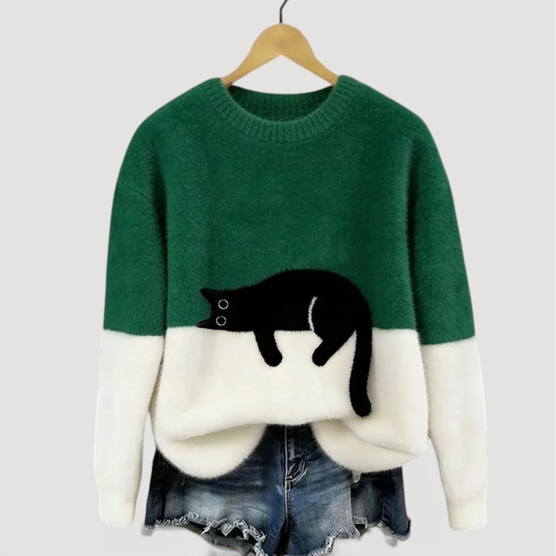Ginna – Cat Motif Knit Jumper