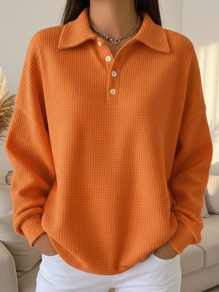 Anna | Soft Knit Polo Sweater