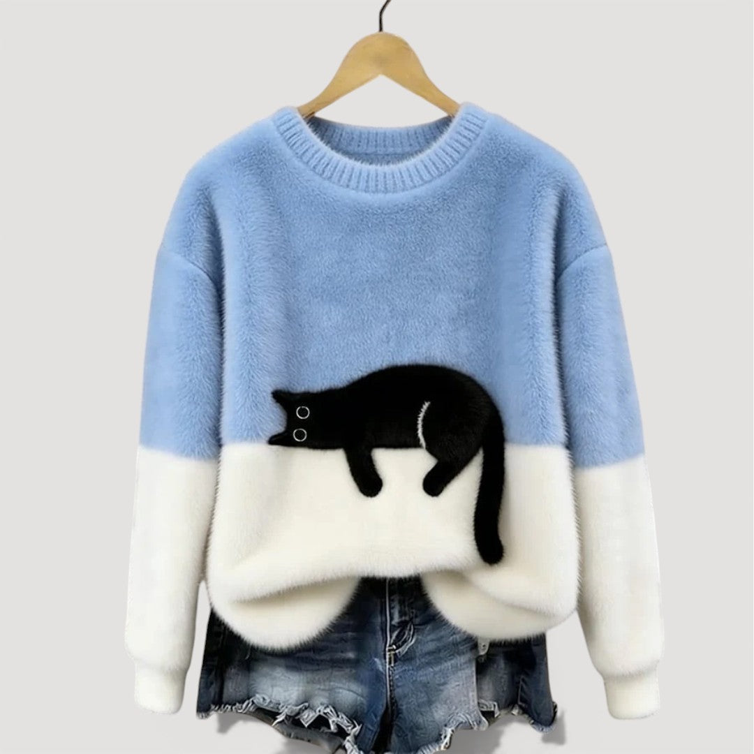 Ginna – Cat Motif Knit Jumper