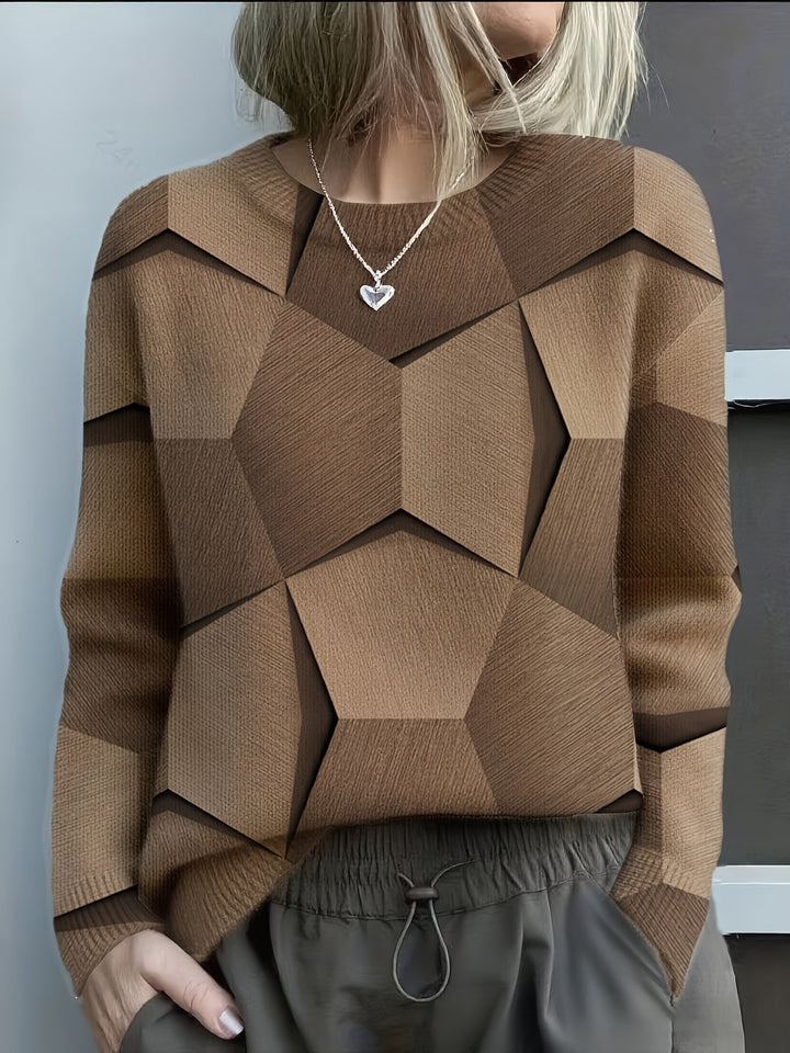 Lucia | Geometric Coloblock Knit Sweater
