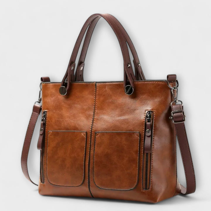 Astris functional handbag with sturdy handles and detachable shoulder strap
