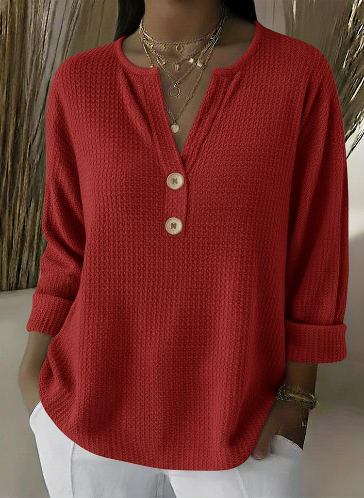 Stella | Textured Button Sweater