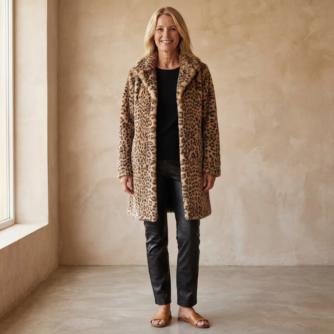 ELEIA - Leopard Long Soft Jacket