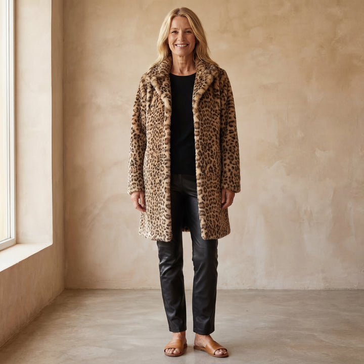 ELEIA - Leopard Long Soft Jacket