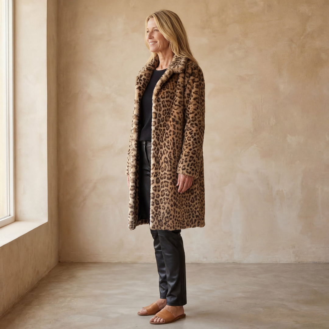ELEIA - Leopard Long Soft Jacket
