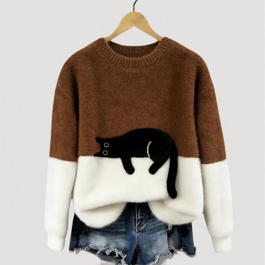 Ginna – Cat Motif Knit Jumper