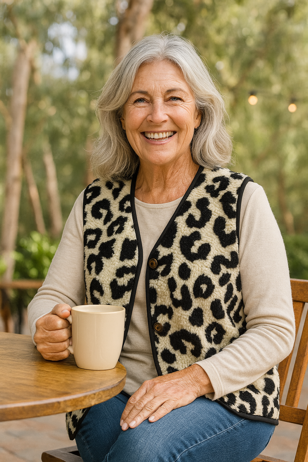 Marlene | Leopard Knit Comfort Vest