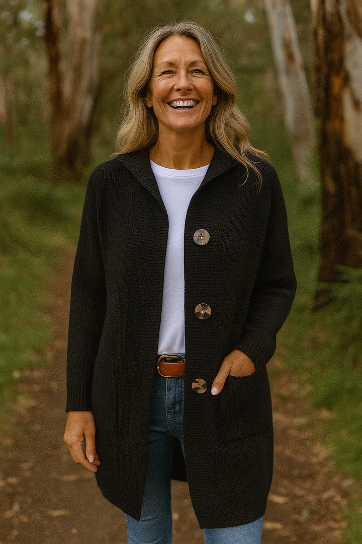 Delora | Longline Knit Cardigan with Deep Pockets