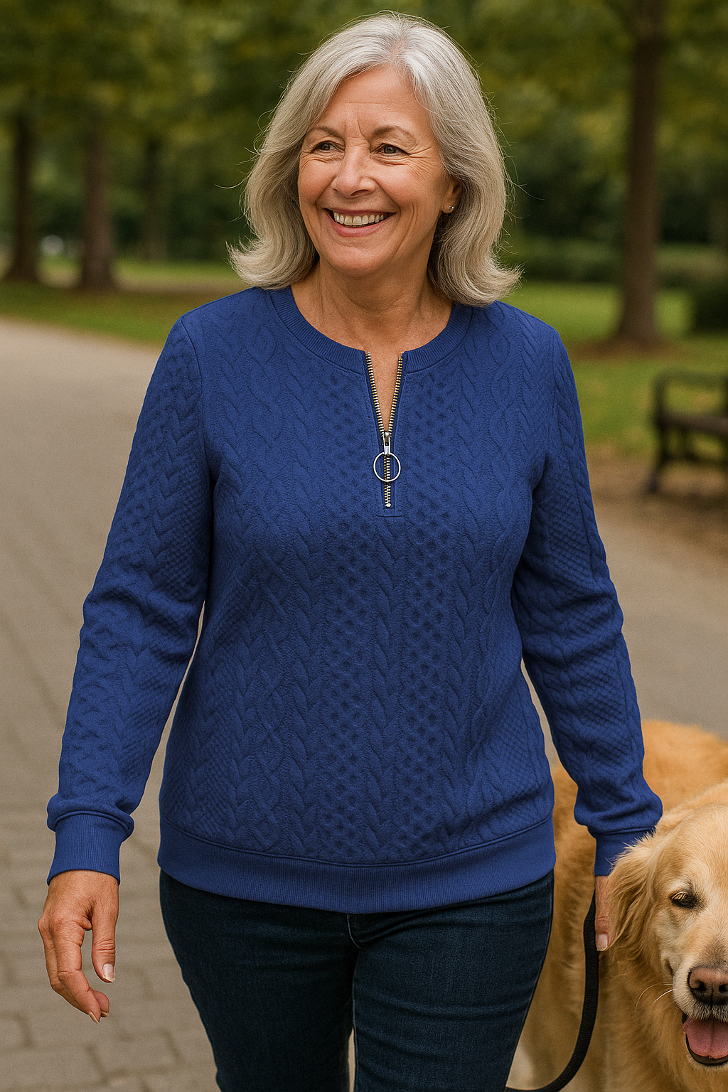 Nestelle | Cable Zip Knit