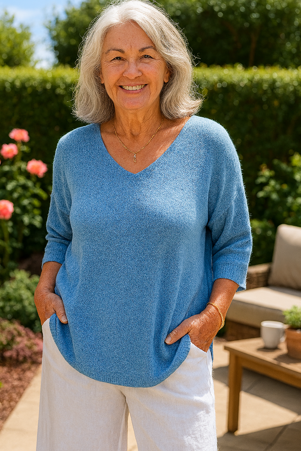 Anwen | Soft Drape V-Neck Knit
