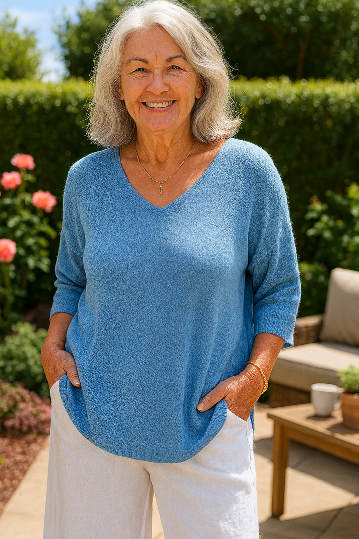 Anwen | Soft Drape V-Neck Knit
