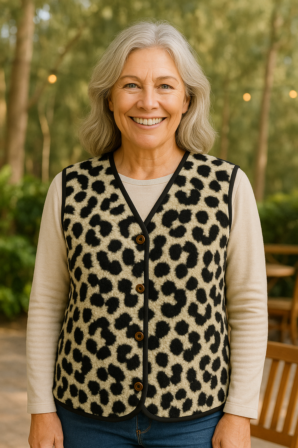 Marlene | Leopard Knit Comfort Vest