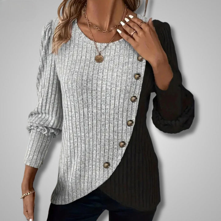 Cindy | Elegant Knitted Sweater with Button Details