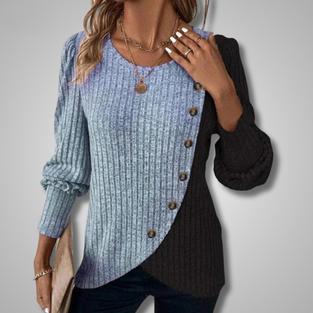 Cindy | Elegant Knitted Sweater with Button Details