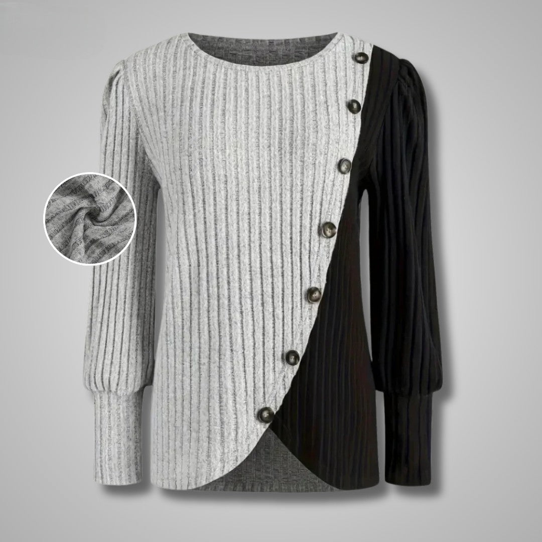 Cindy | Elegant Knitted Sweater with Button Details