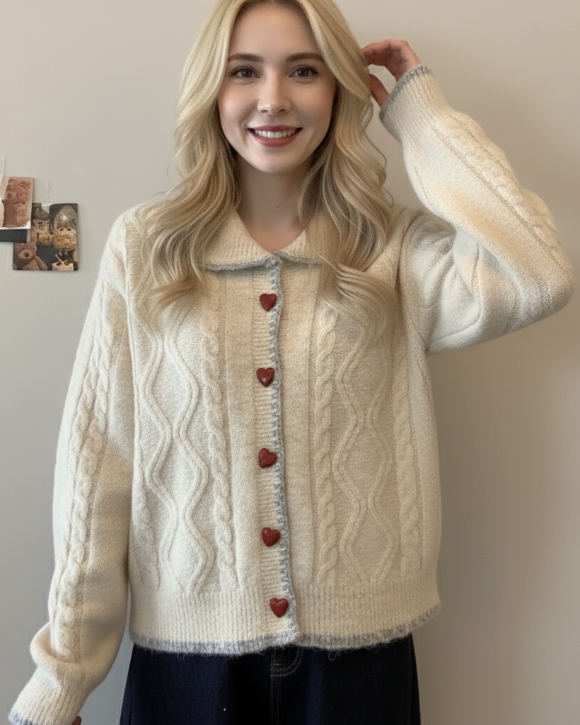 Tara | Heart Cardigan