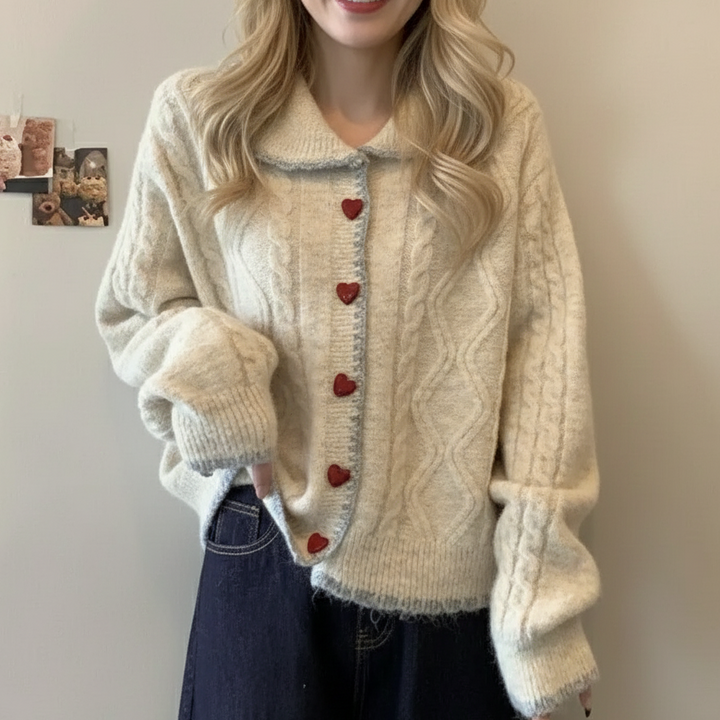 Tara | Heart Cardigan
